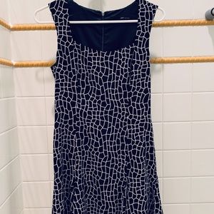 Navy Blue and White Jay Godfrey Dress